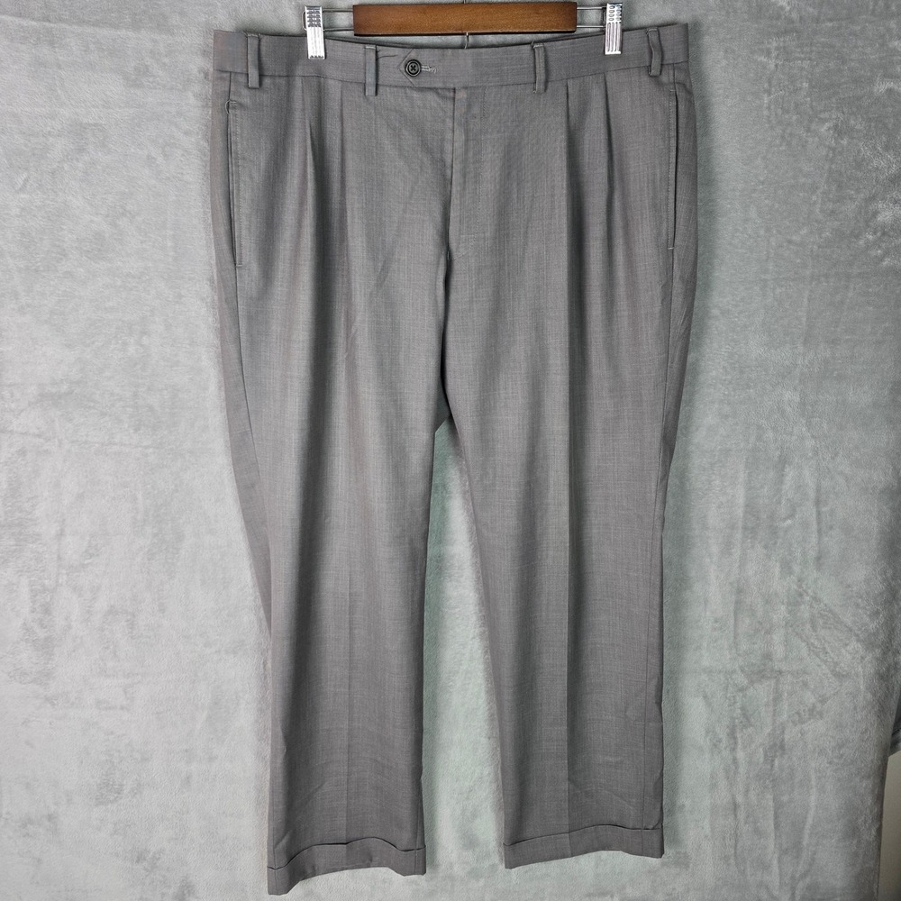 Lauren Ralph Lauren Mens Gray Pleated Cuffed Dress Pants Trousers 38W‎ x 30L